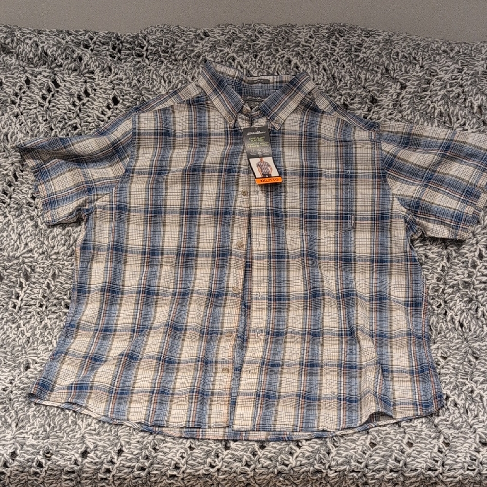 252 -  🏔️🥾 Eddie Bauer Trail‑Built Plaid Shirt |  Men’s Size XXL